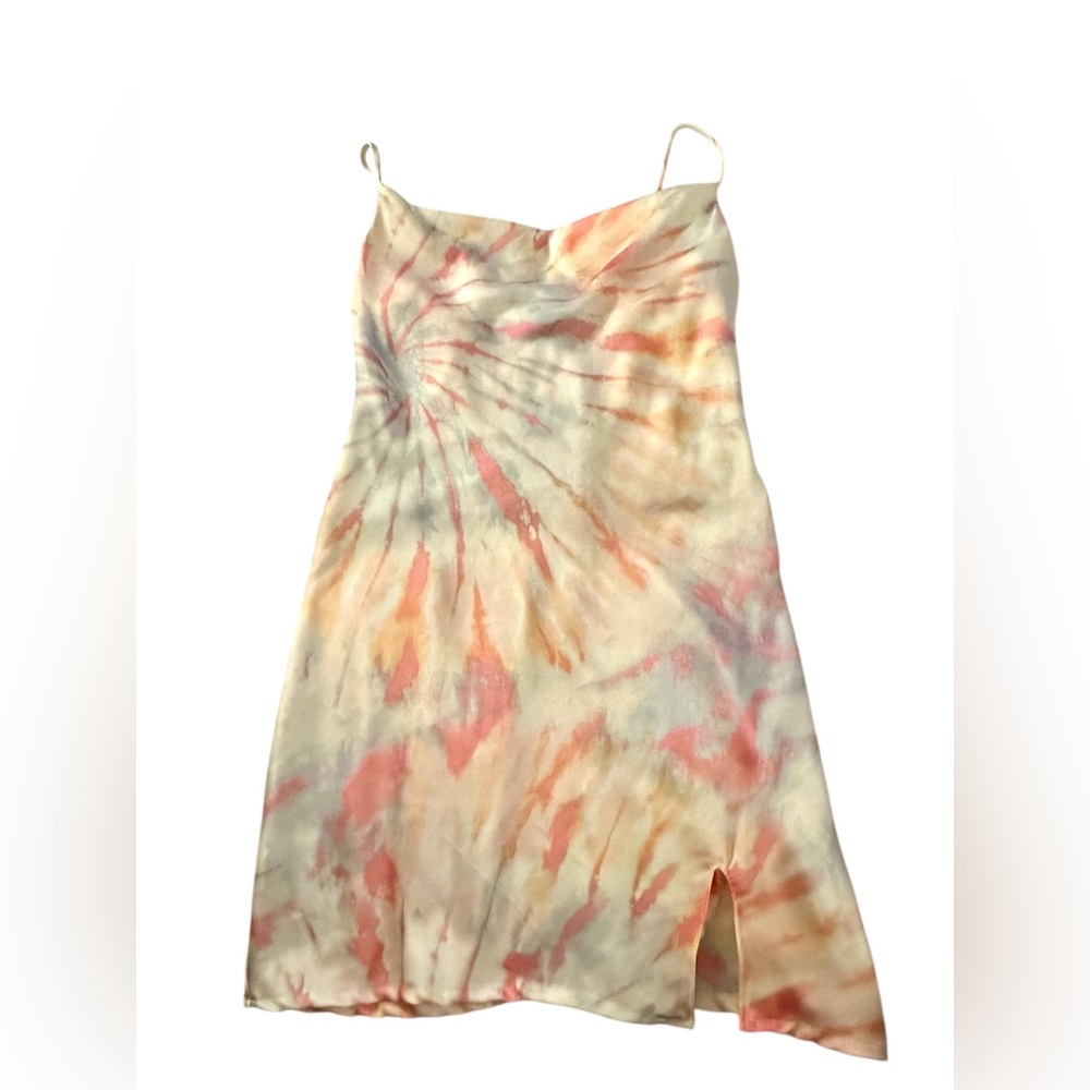 Rue21 Pastel Tie Dye Silky Mini Slip Dress Size XS